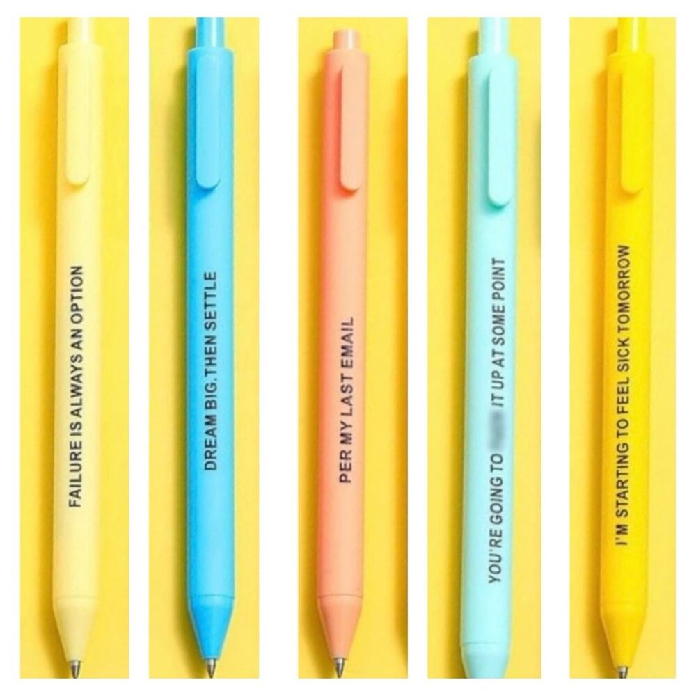 Funny Ink Pens Set of 5